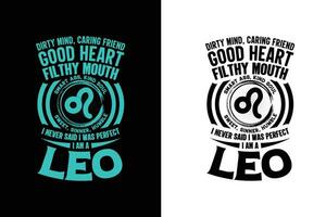 Leo zodiac sign t shirt design graphics vector