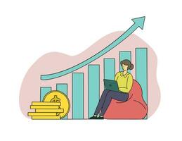 Finance growth vector illustration