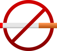 Cigarette stop quit smoking in red prohibition sign png