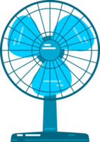 Blue electric table fan with cool breeze png