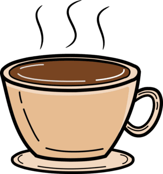 brun varm kaffe och te kopp png