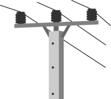 Alto Voltagem poder elétrico pólo com fio transmite eletricidade png