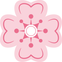 Rosa sakura flores com pétalas japonês estilo png
