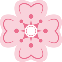 rosa sakura blommor med kronblad japansk stil png