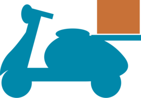 Motorcycle delivery food or parcel delivery png