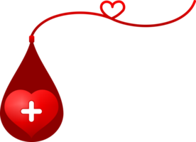 red heart in blood donation transfusion png