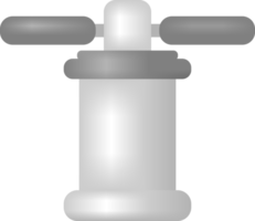 Gray tap faucet with blue water dripping png