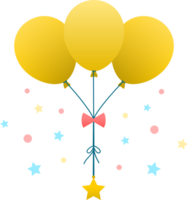 balloon flying celebration and party drawing doodle png