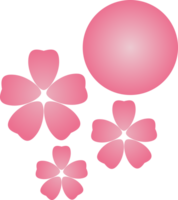 rosado sakura flores con pétalos japonés estilo png