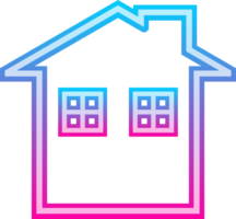 House or home icon sign neon light growing png