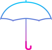 guarda-chuva aberto proteção água chuva e Sol luz azul roxa néon luz png