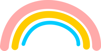 fofa arco Iris rabisco boho png