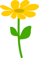Cute flower doodle icon png