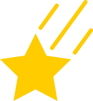 Yellow cute stars rise line doodle icon png