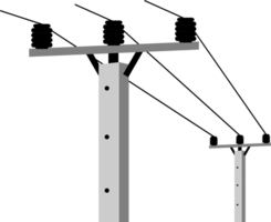 alto voltaje poder eléctrico polo transmitir electricidad png