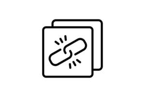 Copy link icon. suitable for web site design, app, user interfaces. line icon style. Simple vector design editable