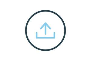 Upload Icon. Icon related to download. flat line icon style. Simple vector design editable