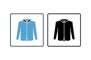 Shirt  Icon. Icon related to clothes icon set. solid icon style. Simple vector design editable