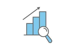 Search Engine Optimization icon. Icon related to Search Engine Optimization. suitable for web site design, app, user interfaces. flat line icon style. Simple vector design editable