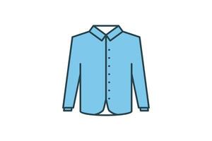 camisa icono. icono relacionado a ropa icono colocar. plano línea icono estilo. sencillo vector diseño editable