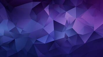 Abstract polygonal background with dark purple color. Generative AI photo