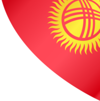 Kyrgyzstan bandiera onda isolato su png o trasparente sfondo