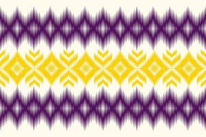 Ikat vector ethnic seamless pattern design. Ikat Aztec fabric carpet ornaments textile decorations wallpaper.