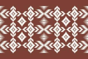 ikat cachemir sin costura patrón, tradicional sin costura patrón, rojo fondo, azteca estilo, bordado, abstracto, vector, diseño ilustración para textura, tela, impresión. vector