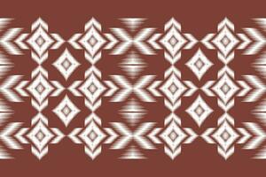 Ikat paisley seamless pattern, traditional seamless pattern, red background, aztec style, embroidery, abstract, vector, design illustration for texture, fabric, print. vector