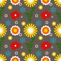 colorful abstract seamless patterns with flowers. Hand drawn vector illustrations. Every pattern is isolated