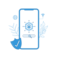 mobile Sécurité concept. sécurise l'Internet connexion. png