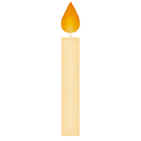 Lit Candle Watercolor Illustration png