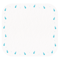 Square Memo Paper with Waterdrop Frame png