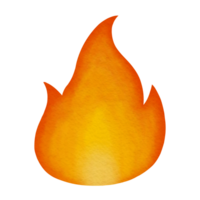 naranja amarillo fuego acuarela ilustración png