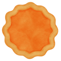 Orange Pumpkin Pie Watercolor Illustration png