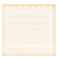 Square Dotted Lined Memo Paper png