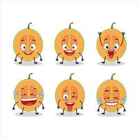 Cartoon character of slice of melon with smile expression vector