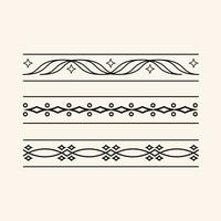 a set of decorative borders in black and white vector