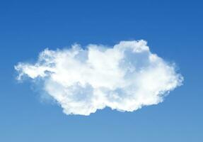 Single cloud in the deep blue gradient sky photo