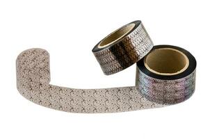 Curb tape decor for cakes with brown pattern photo