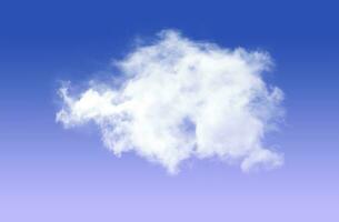 Single cloud over blue sky background photo