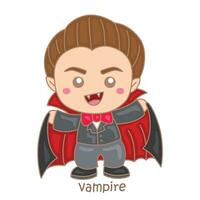 Alphabet V For Vampire Vocabulary School Lesson Cartoon Illustration Vector Clipart Sticker