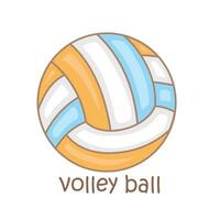 Alphabet V For Volley Ball Vocabulary School Lesson Cartoon Illustration Vector Clipart Sticker