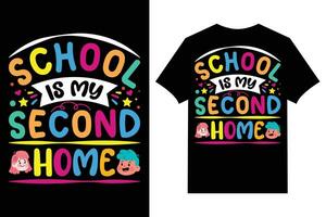 Back to school t-shirts design Typography back to school t-shirt design vector