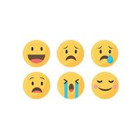 emoji conjunto con muchos caracteres vector