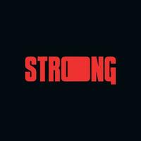 Vector strong text logo design