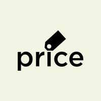 Vector price text logo design