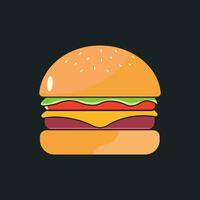 Vector illustration of hamburger cartoon