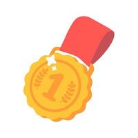 oro medalla premios para ganadores de deportivo eventos mejor victoria vector