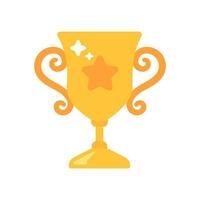 The golden trophy of success. Awards for winners of sports games vector